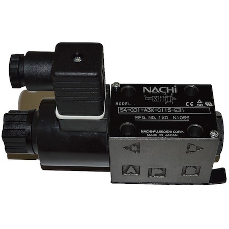 Nachi Hydraulic Valve, Single Solenoid, D03, AC110V, P to A, B to T SA-G01-A3X-C115-E31